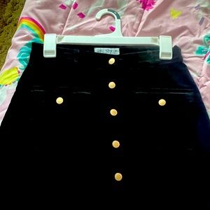 Suede’s mini skirt